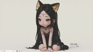 简约壁纸-不开心的小狐狸