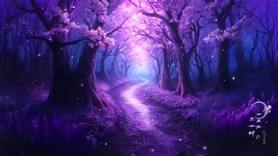 绝美 紫色系 幽森小径