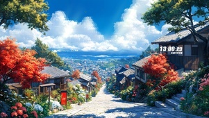 沿山小镇道路