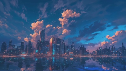 anime night sky