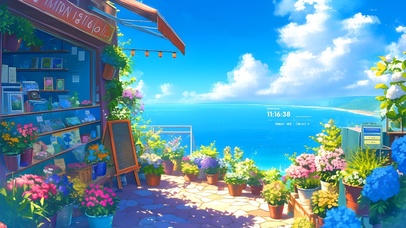 清新海边花店