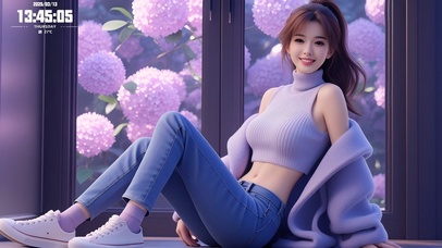 你女朋友坐在地上等你抱抱