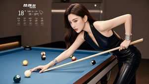 台球美女