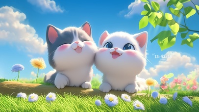 草地上可爱猫咪