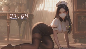 美女护士笑容如秋日的金黄