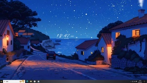 海边安逸的夜