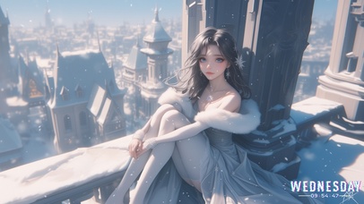 她的步伐如同飘然而至的羽毛