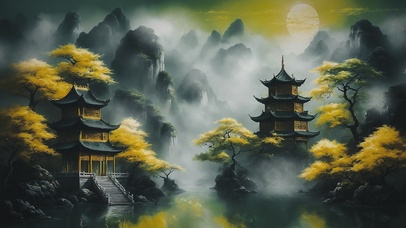 4K古风山水梦幻壁纸