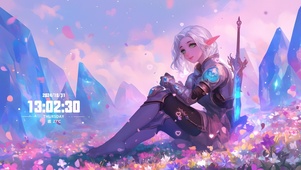 美女战士，荧光剑