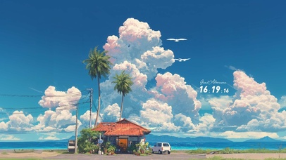 夏日海边的浪漫小屋
