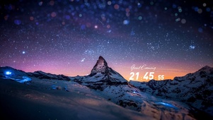 唯美星空雪山