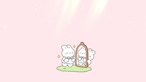 粉色治愈小兔