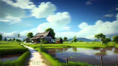 4K唯美治愈森林白云小屋