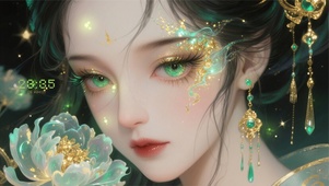 绿衣牡丹