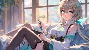 4K可爱黑丝游戏少女