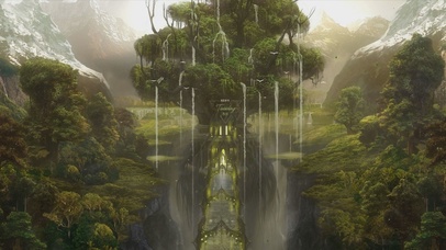 护眼绿色大树景色