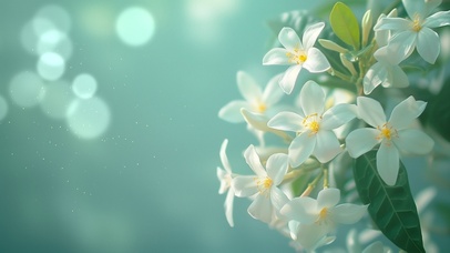 4K 晨光下的小花