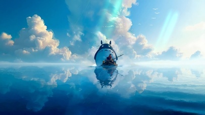 空の鏡とトトロ