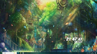 护眼花园景色桌面主题