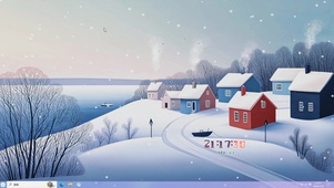 简约AI雪景壁纸-桌面主题