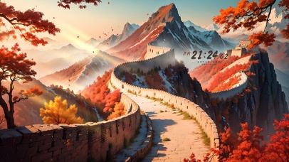 唯美国风山间长城