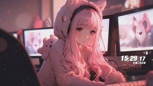 可爱猫耳女孩