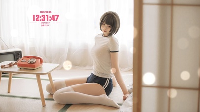 清纯性感短发美女