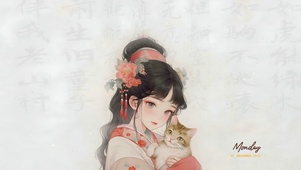 画中美女