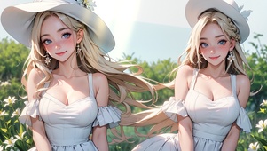 花丛女孩