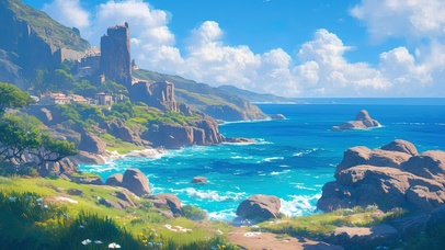 俯瞰悬崖大西洋海岸线