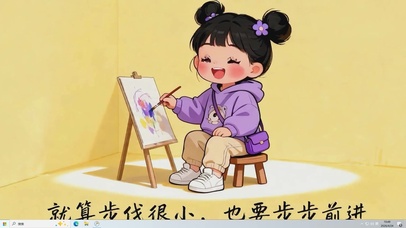 爱画画女孩桌面主题