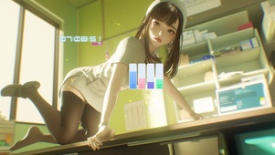护士的眼眸如同一汪清澈的泉