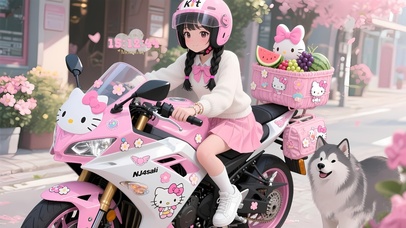 凯蒂猫机车少女