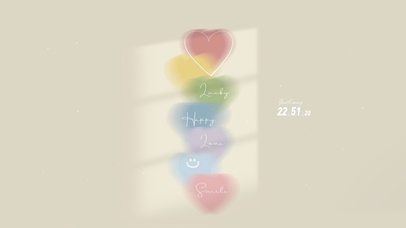 彩色治愈爱心