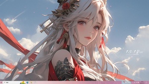 白云下的武侠少女