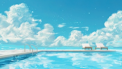 冰感清透云朵泳池