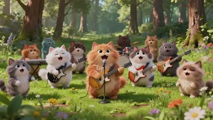 可爱猫咪音乐派对