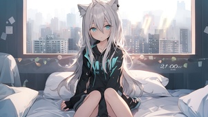 起床猫耳少女