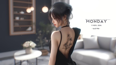 清冷感美女背影