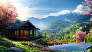 护眼山上樱花小屋