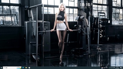 白发健身美少女  高冷女神