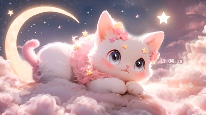 可爱星星许愿猫咪