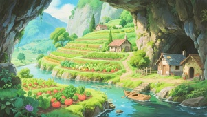 山洞梯田小屋
