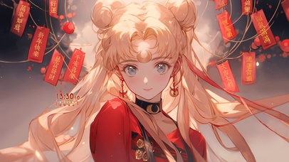 4K新年祝福月野兔