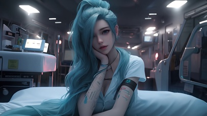 蓝发实验室美女