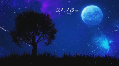 月色流星雨景色