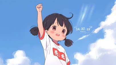 元气满满小女孩