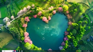 爱心湖樱花