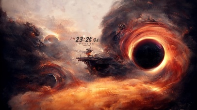 4k 梦幻火流岩宇宙旋涡