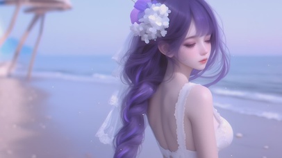 海边可爱新娘